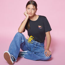 Load image into Gallery viewer, ð OH OUI BURGER Black T-Shirt - Unisex | Glows in the dark