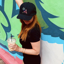 Load image into Gallery viewer, 🦩 Retro flamingo hat - Curved or flat brim | Glows in the dark