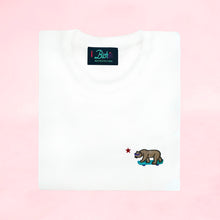 Load image into Gallery viewer, 🐻The Skater Bear Flag White T-Shirt - Unisex