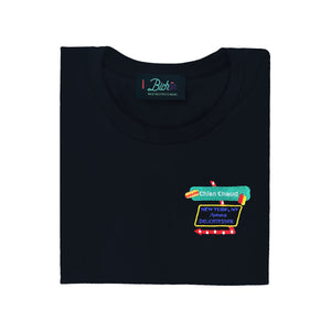 🌭"Chien Chaud" Delicatessen Black T-Shirt - Man - Unisex | Glows in the dark