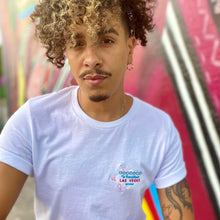 Load image into Gallery viewer, 🦩 WELCOME To Scandalous LAS VEGAS NEVADA... White T-Shirt - Man - Unisex | Glows in the dark