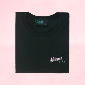 🕶️ Miami VIBE Black T-Shirt - Man - Unisex | Glows in the dark