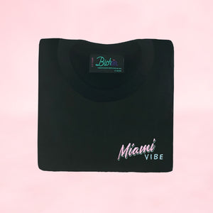 🕶️ Miami VIBE Black T-Shirt - Kid - Unisex | Glows in the dark