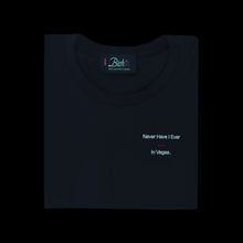 Load image into Gallery viewer, 🥃 Never Have I Ever... in Vegas. Black T-Shirt - Man - Unisex | Glows in the dark