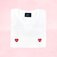 Load image into Gallery viewer, 💕 California Double Hearts White T-Shirt - Woman | Glows in the dark