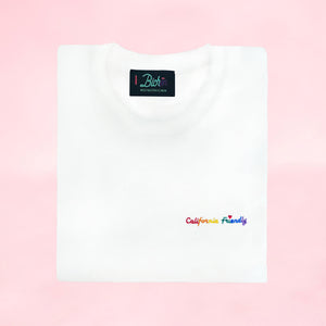 🌈California Friendly White T-Shirt - Man - Unisex