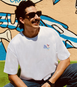 🐓Smokin' rooster White T-Shirt - Unisex | Little Havana edition