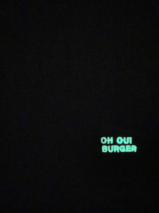 🍔 OH OUI BURGER Black T-Shirt - Unisex | Glows in the dark
