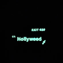 Load image into Gallery viewer, 🛣️Hollyweed EXIT 420 Black T-Shirt - Unisex | Glows in the dark