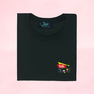 🍔 OH OUI BURGER Black T-Shirt - Unisex | Glows in the dark