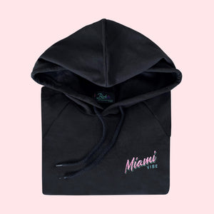 🕶️ Miami VIBE Black Hoodie - Unisex | Glows in the dark