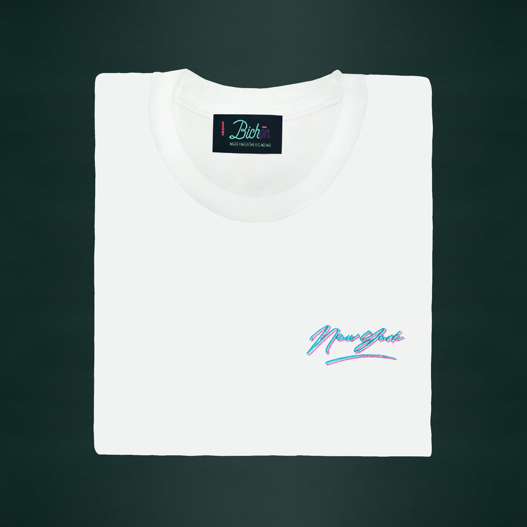 ✨Retro New York White T-Shirt - Man - Unisex