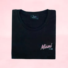 Load image into Gallery viewer, 🕶️ Miami VIBE Black T-Shirt - Woman | Glows in the dark