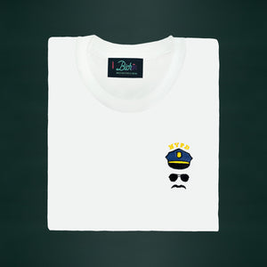 👮NYPD Officer White T-Shirt - Man - Unisex