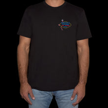 Load image into Gallery viewer, 🦩 WELCOME To Scandalous LAS VEGAS NEVADA... Black T-Shirt - Man - Unisex | Glows in the dark