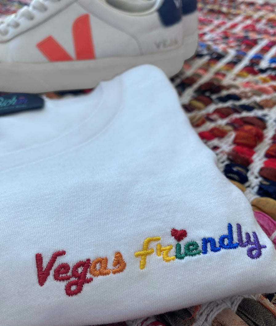 🌈 Vegas Friendly White T-Shirt - Unisex