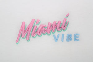 🕶️ Miami VIBE White T-Shirt Woman | Glows in the dark