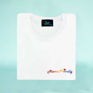 🌈 Miami Friendly White T-Shirt - Woman