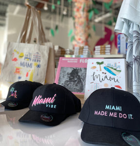 🕶️ Miami VIBE 3D hat - Curved or flat brim | Glows in the dark