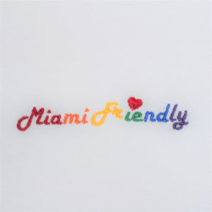 🌈 Miami Friendly White T-Shirt - Unisex