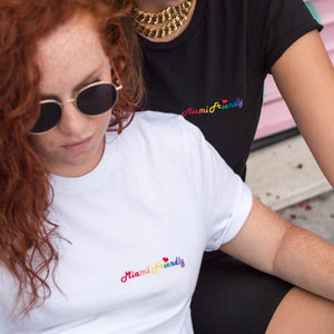 🌈 Miami Friendly Black T-Shirt - Woman