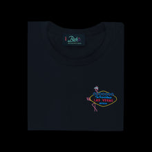 Load image into Gallery viewer, 🦩 WELCOME To Scandalous LAS VEGAS NEVADA... Black T-Shirt - Man - Unisex | Glows in the dark