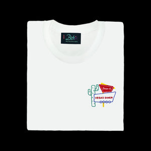 🌵 Vegas Diner White T-Shirt - Man - Unisex | Glows in the dark